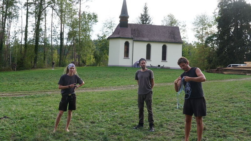 Drei Männer aus dem Phönixteam bei den Ritualtagen